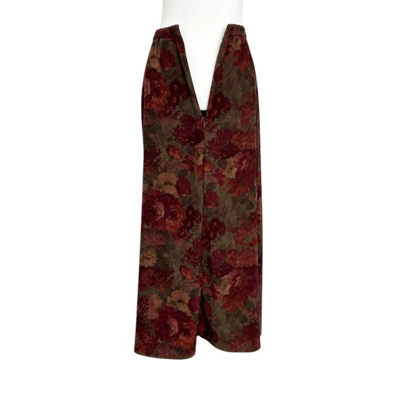 Chadwicks Vintage 90s Dark Romance Fall Garden Western Floral Maxi Skirt (4) - Picture 5 of 16